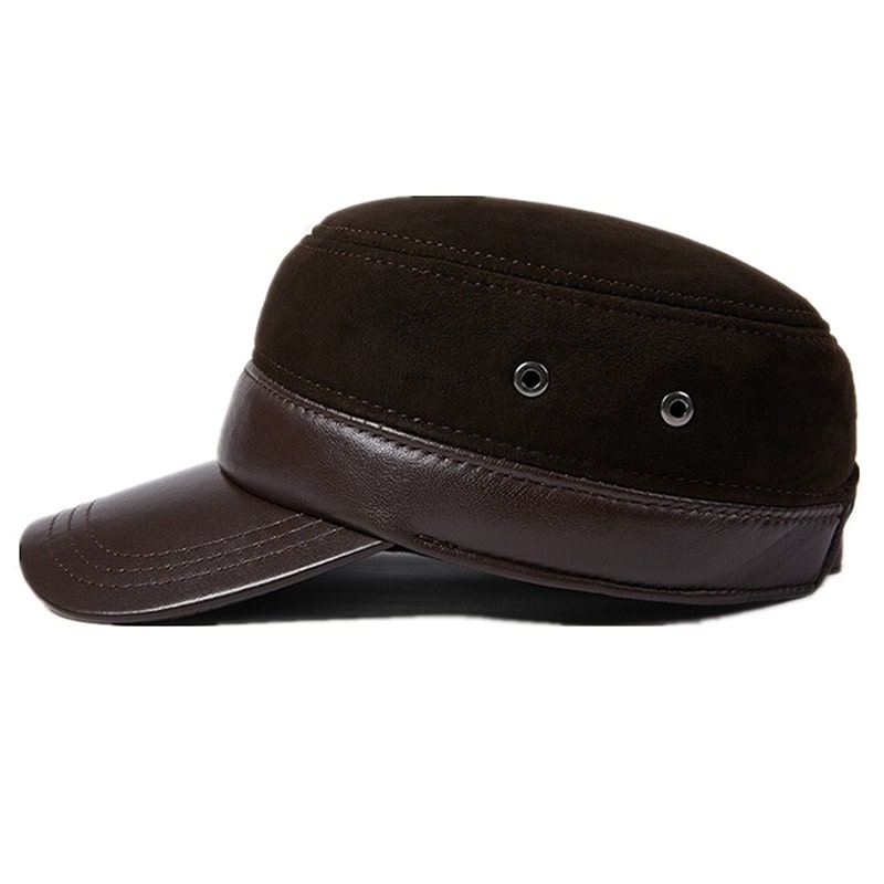 Casquette Cuir Homme - Marron