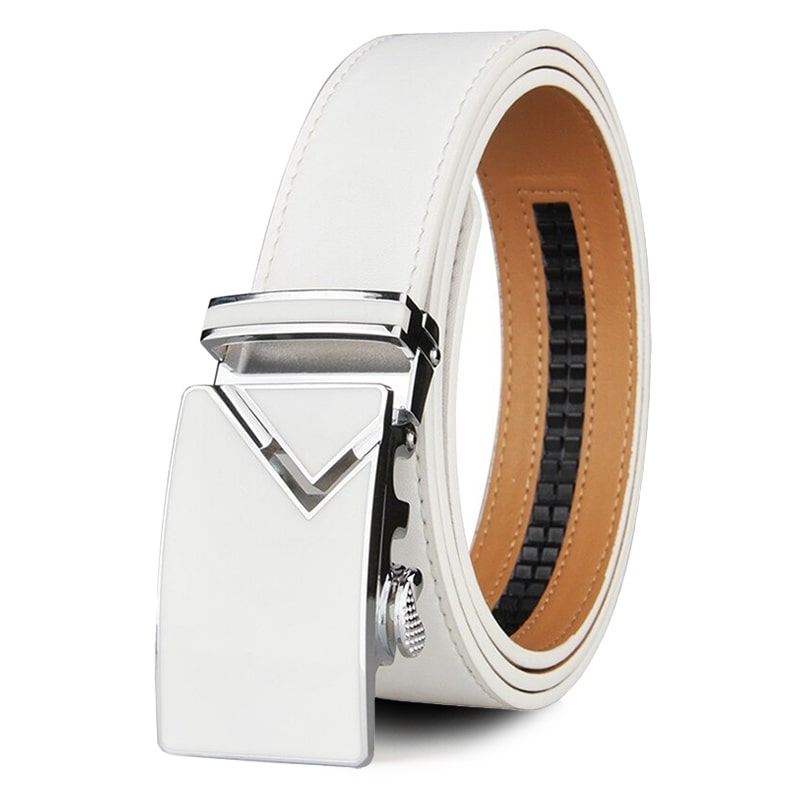 Ceinture Blanche en Cuir pour Homme Cuir Millénaire
