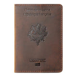 protège-passeport cuir marron