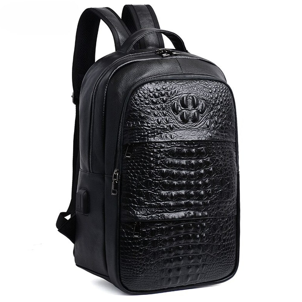 Sac Messenger En Cuir Croco Pour Homme - Petit Sac à Bandoulière - Nouveau Avec étiquettes