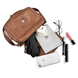 sac bandouliere cuir femme marron rangement