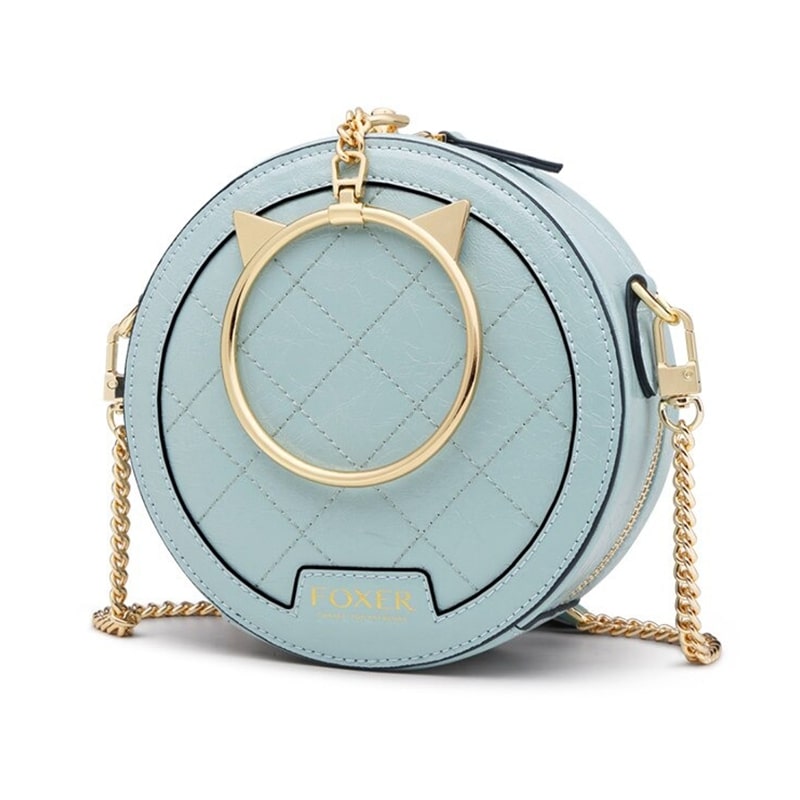 Sac Bandoulière Rond en Cuir pour Femme Cuir Millénaire