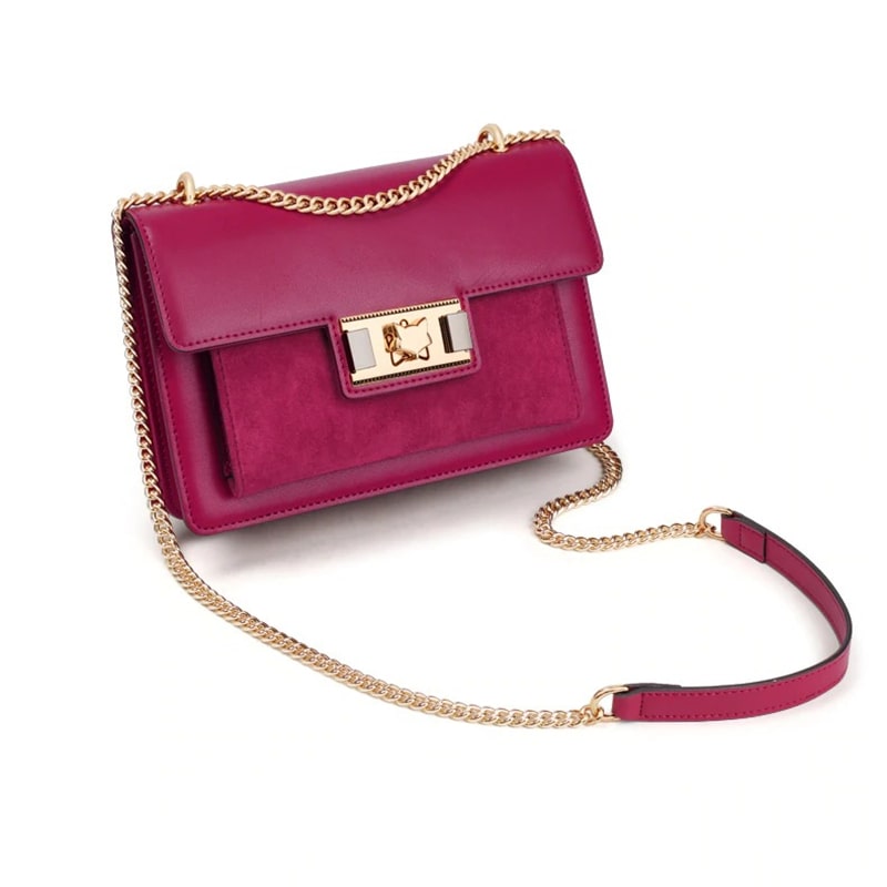 L'Indispensable Rouge Carmin - sac bandoulière cuir femme Rouge