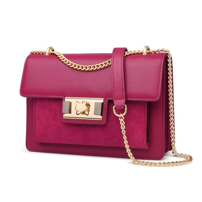 Sac Bandoulière Carmin en Cuir pour Femme Cuir Millénaire