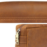 trousse de toilette cuir classique details