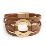 Bracelet Cuir Femme - Marron elegant