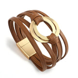 Bracelet Cuir Femme - Marron