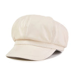 beret-casquette femme cuir blanc