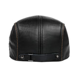 beret cuir homme luxe arriere