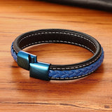 bracelet acier bleu