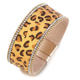 bracelet cuir femme leopard strasse
