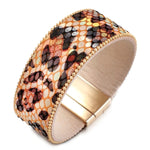 bracelet cuir femme leopard