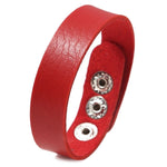 bracelet cuir rouge