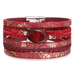 bracelet femme perle rouge