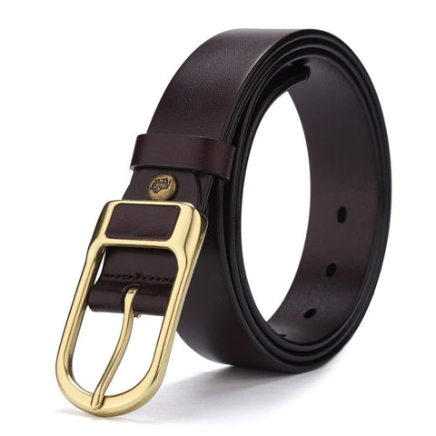 Ceinture En Cuir Homme à Boucle Cliquet Automatique - Largeur 35mm, Taille Réglable 110-130cm - Cadeau Élégant - 2