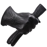 gants cuir homme noir