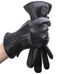 gants cuir veritable noir