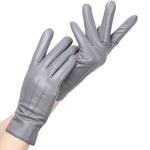 gants femme gris