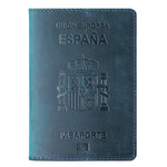 protège-passeport cuir bleu marine espagne