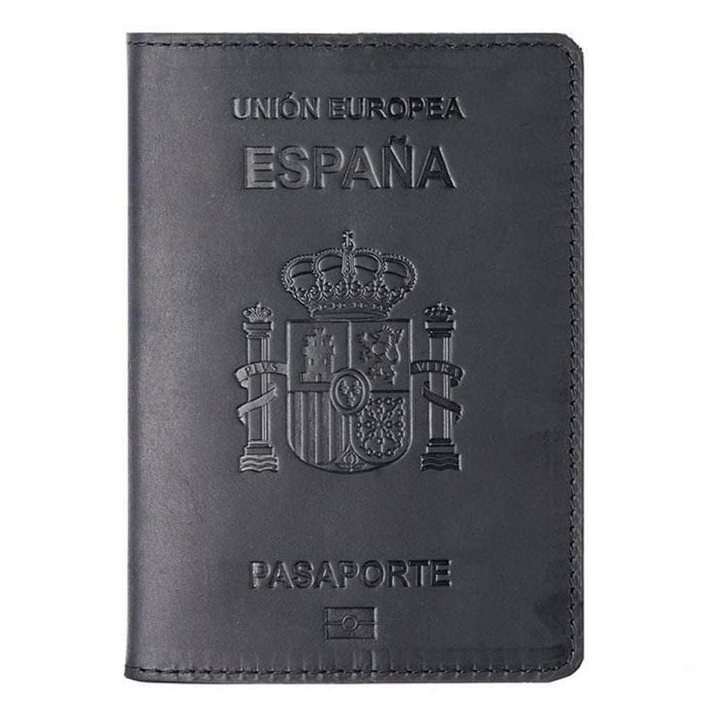 Porte-Passeport Cuir PU Espagnol – Ultra Mince, Anti-RFID, Avec Pochette Billets, Plusieurs Couleurs