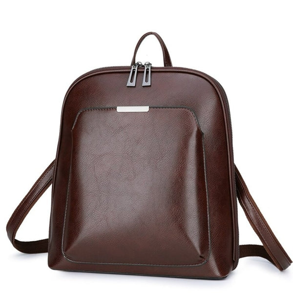 Sac à Dos en Cuir Marron pour Femme Cuir Millénaire