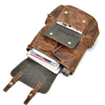 sac a dos cuir homme traditionnel rangement